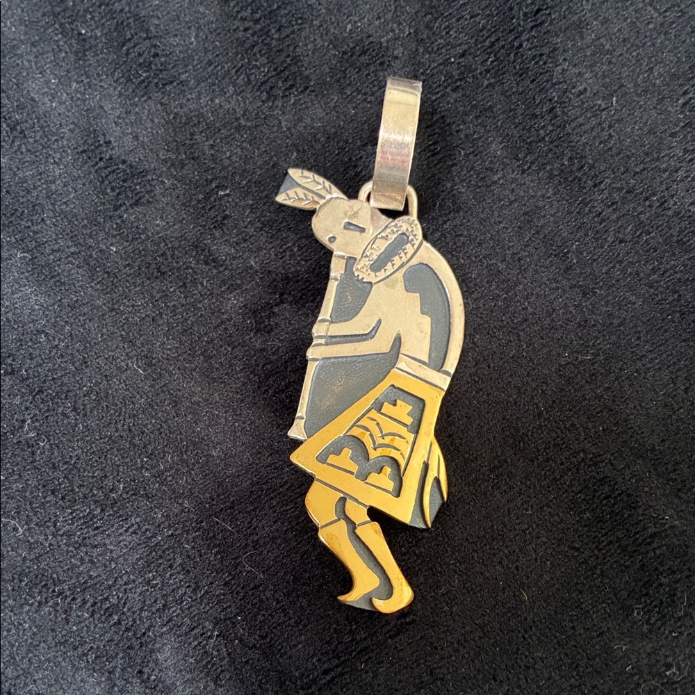 Thomas Singer Silver & Gold Navajo Pendant